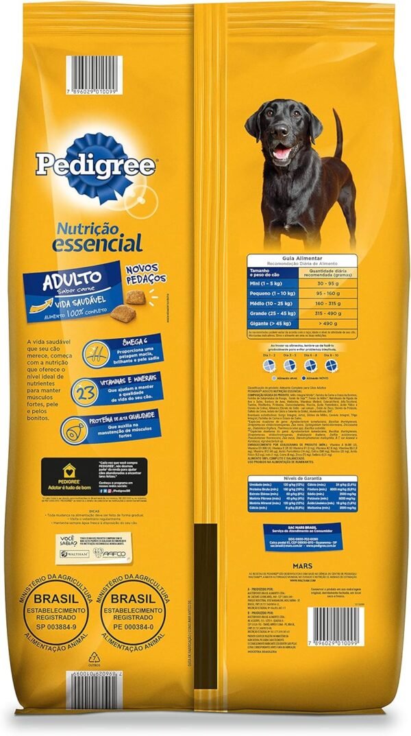 PEDIGREE Ração Nutrição Essencial Carne Para Cães Adultos 10.1kg - Imagem 2